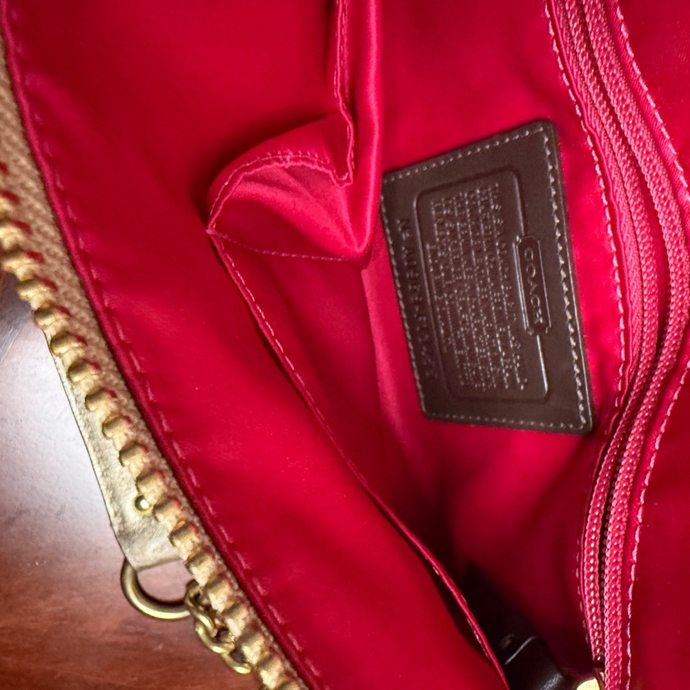 Coach Metallic Gold Shoulder Bag - Picture 4 of 5
